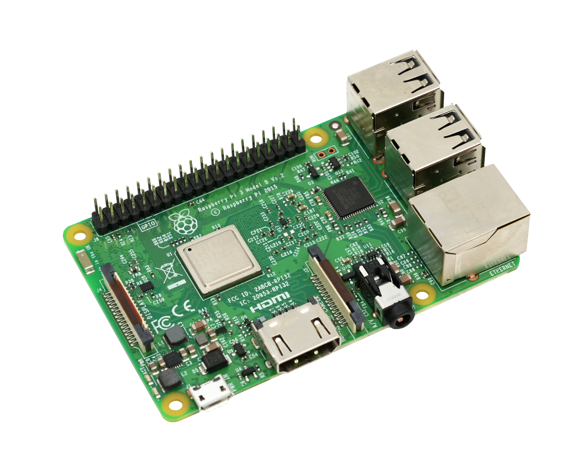 Freigestellt_Raspberry-Modell-3B_2021-11 Raspberry Pi 3 Model B